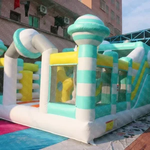 Lâu đài nhảy bouncy với cầu trượt nước - Nhà bóng thương mại bằng PVC cho trẻ em