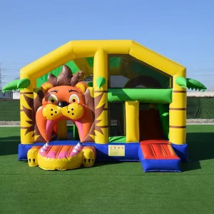 Bouncy Inflatable Castle Bounce Jumping House Bouncer Cartoon Lion Combo Large Kids Inflatable House with Slide for Children