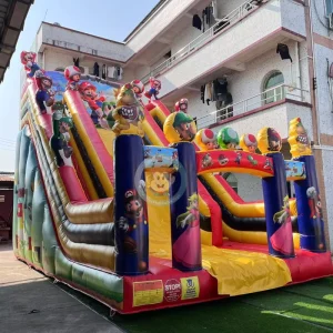 बाउंसी स्लाइड कमर्शियल inflatable ड्राई स्लाइड के साथ खिलौने