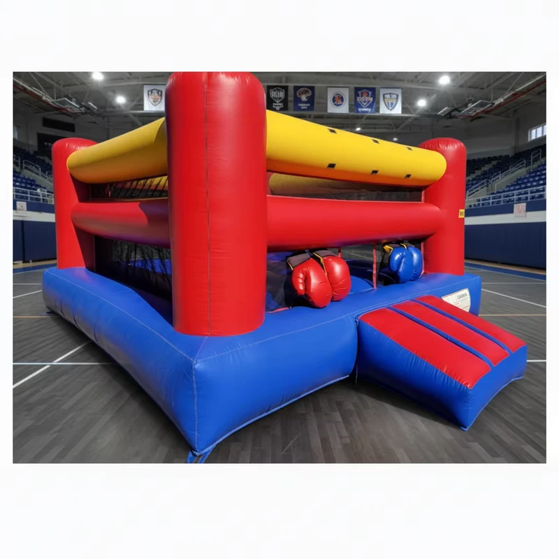 Box N' Bounce Arena Ring Tinju Inflatable Besar, Permainan Gulat Inflatable untuk Anak-anak dan Dewasa