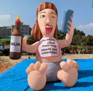 Boyan Commercial Grade Waterproof Durable Yard Balloon Inflatable Advertising Baby Girl Sarah Model Characters with Phone