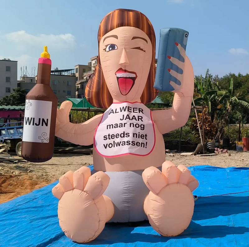Modelo Inflável Promocional ao Ar Livre Boyan Inflável Publicitário Inflável Abraham Opblaaspop Bebé