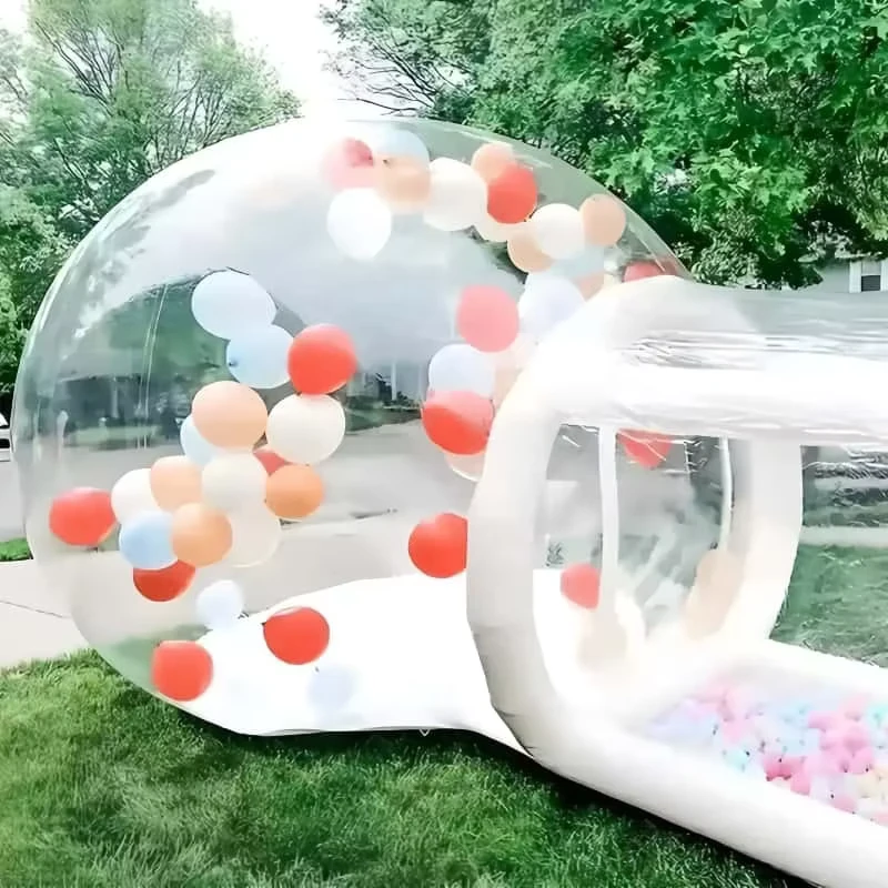 Nhà bouncy bóng bong bóng trong suốt cho trẻ em, lều bơm hơi bóng bong bóng, lều bóng