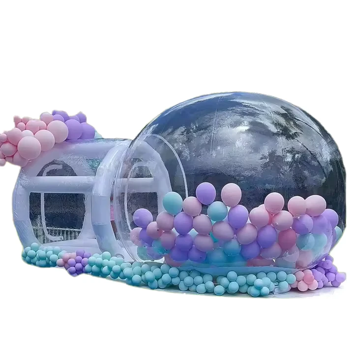 Maison à bulles, tente gonflable à bulles avec ballons, maison à bulles gonflable