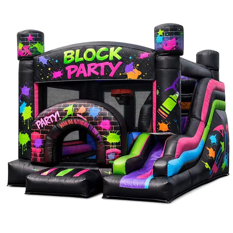 Castillo hinchable de bloques de construcción, castillo de salto, uso comercial, certificado CE, material PVC de 0.55 mm, tamaño personalizado, logotipo personalizado