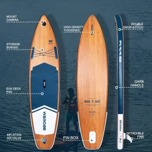 Bulk Skateboard Deck Inflatable Stand up Paddle Board for River Fishing Outdoor Adventures