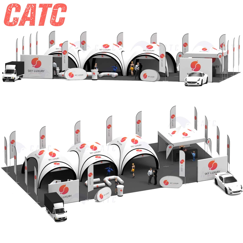 Mô hình quảng cáo bơm hơi PVC thiết kế 3D tùy chỉnh miễn phí, chống nước, di động, chất lượng, gian hàng trưng bày sự kiện ngoài trời