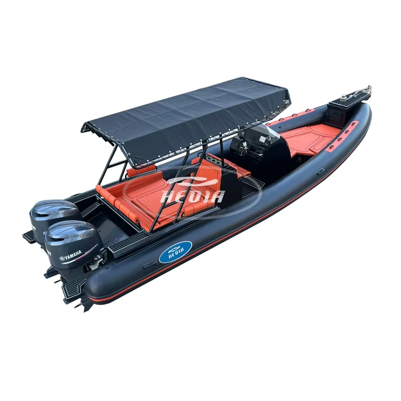 Console de Direção Inflável CE de 28 pés em Hypalon, Barcos Rib Chineses de 9m com Motor e Reboque