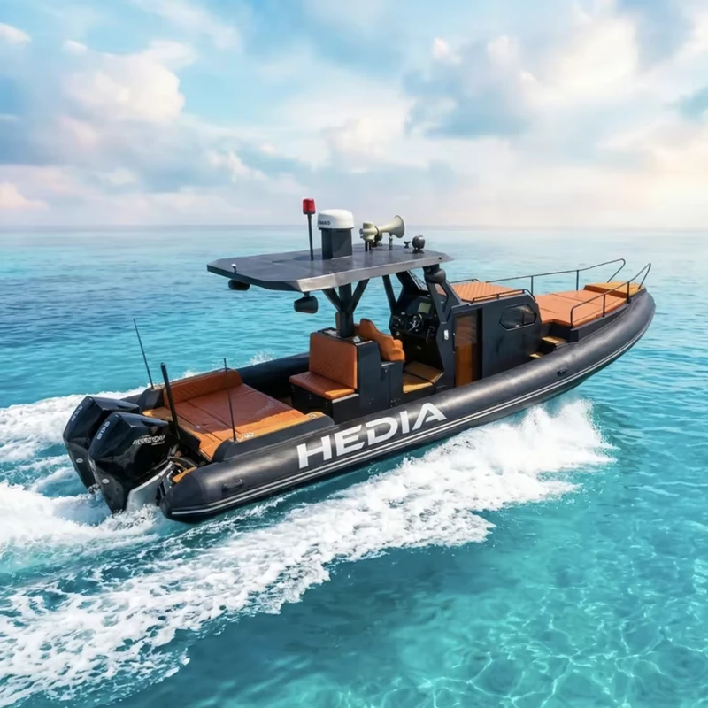 Kapal RIB mewah SP1050 HYDE CE 34 kaki untuk memancing, kapal RIB aluminium.