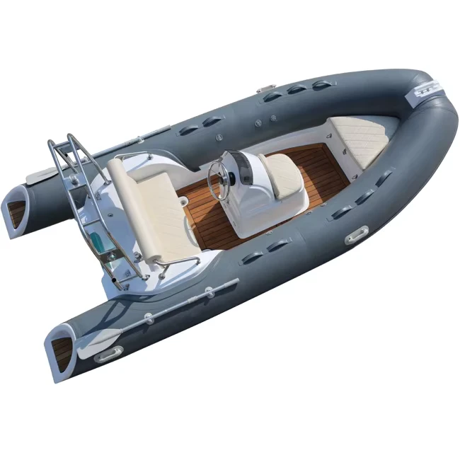 CE 4.3m China Hypalon Sport RIB Boat Fiberglass Hull New Inflatable Fishing Boat With Motor RIB430 Rowing Boat