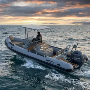7 Meter 23 Foot Luxury RIB Aerospace Polymer-Inflatable Fishing Kayak with a 200 HP Engine, RIB Boat 700