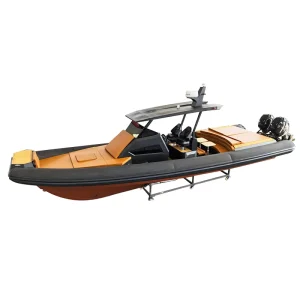 Yacht Olahraga Rigid Inflatable Sport Aluminium RIB 11,5m Deep V Hypalon dengan Motor Luar 7-8 Penumpang, Disetujui CE