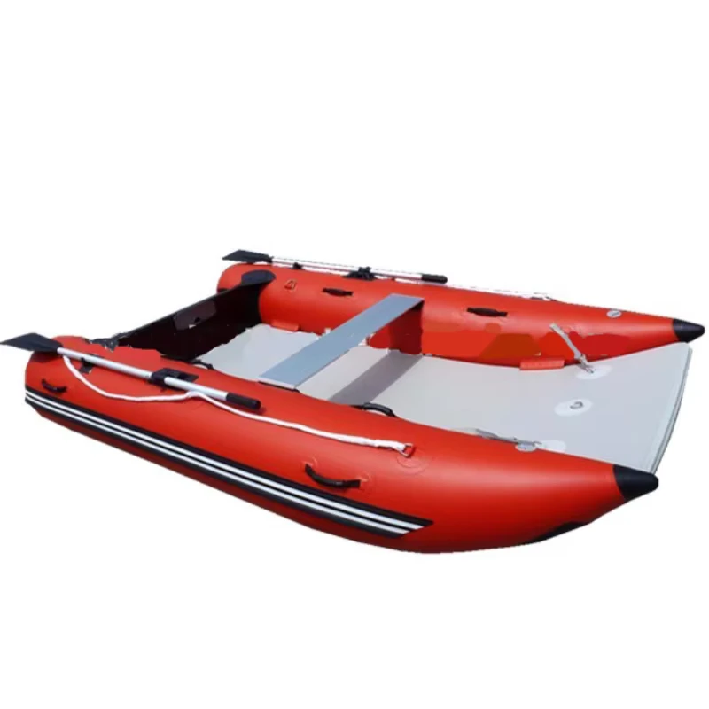 CE Approved PVC Hull Material High Speed Inflatable Catamaran Boat Rubber Dinghy