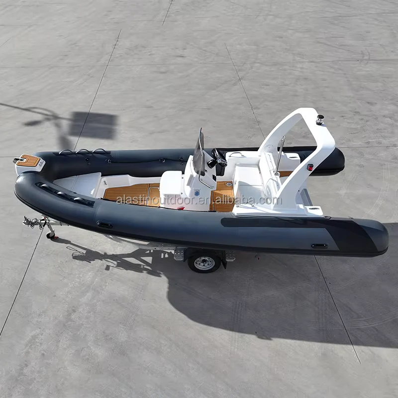 Certificado CE, Barco Inflável Rib 540, Barco de Pesca Inflável com Motor de Popa
