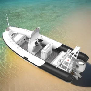 CE Certification 20ft 18ft 560 PVC Orca Hypalon Tube Inflatable Deep V Welded Console Aluminum Rib Boat With Motor
