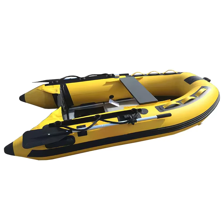 Barco Inflable ZB-230 con Certificación CE, Tubo de PVC, Dinghy con Suelo de Aluminio, Barco Deportivo de Rafting