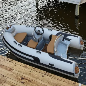 CE認証 10フィート折りたたみ式セミリジッドファイバーグラスハルインフレータブルディンギーボート ポンツーン RIB300C ボートとモーター