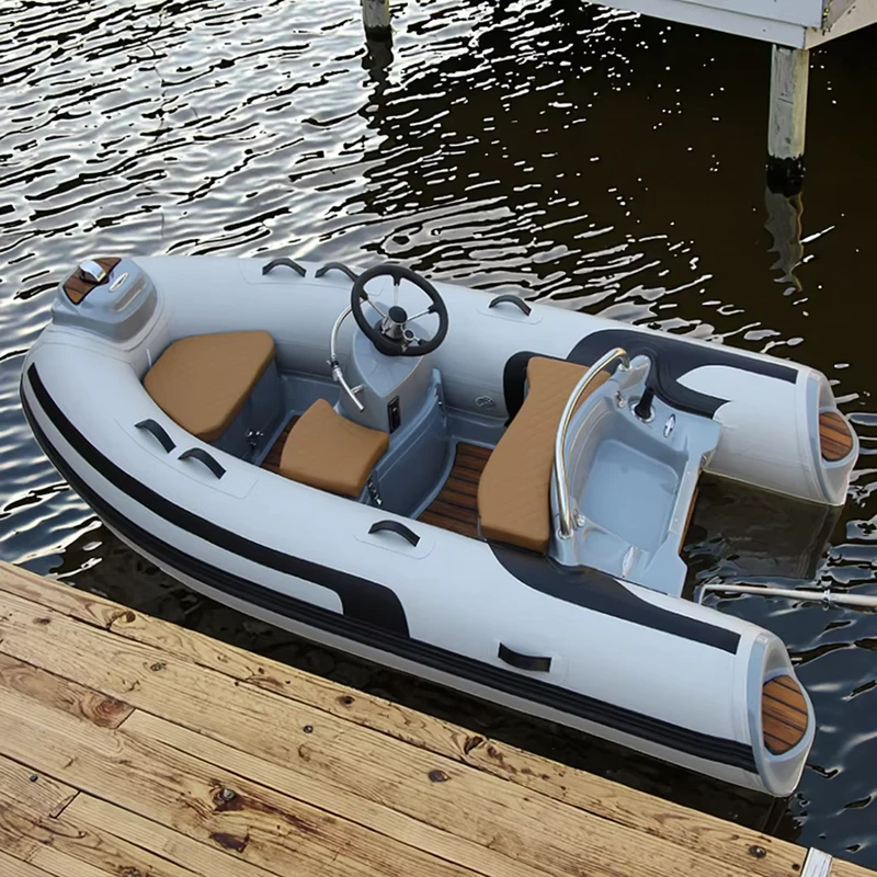 CE-zertifiziertes 10 Fuß faltbares, halbsteifes Fiberglas-Rumpf, aufblasbares Beiboot Ponton RIB300C mit Motor