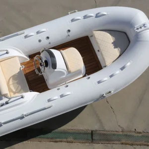 CE Certified 13ft Fiberglass Rib Boat for Family Leisure Fishing