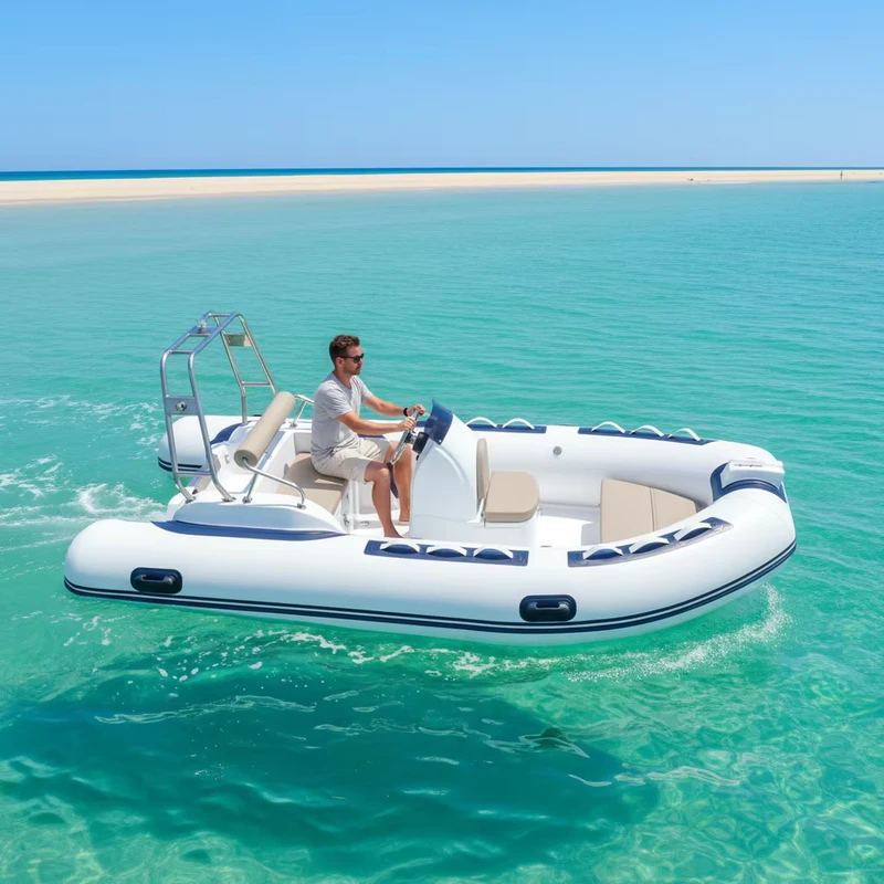 Сертифицированная CE надувная лодка RIB390C из стекловолокна Hypalon PVC с глубоким V-образным корпусом, стабильная рыболовная лодка для круизов и сплава