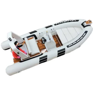 CE Certified 16ft 480cm High Speed Inflatable Catamaran Sport Yacht Fiberglass Hull with Outboard Engine For Sale