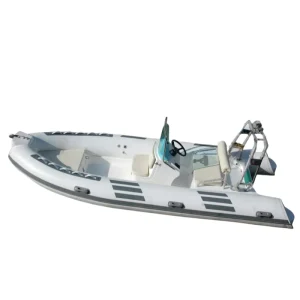 Barca rigida gonfiabile RIB 480 Sport Yacht certificata CE da 16 piedi con scafo in fibra di vetro per 8 persone con motore fuoribordo