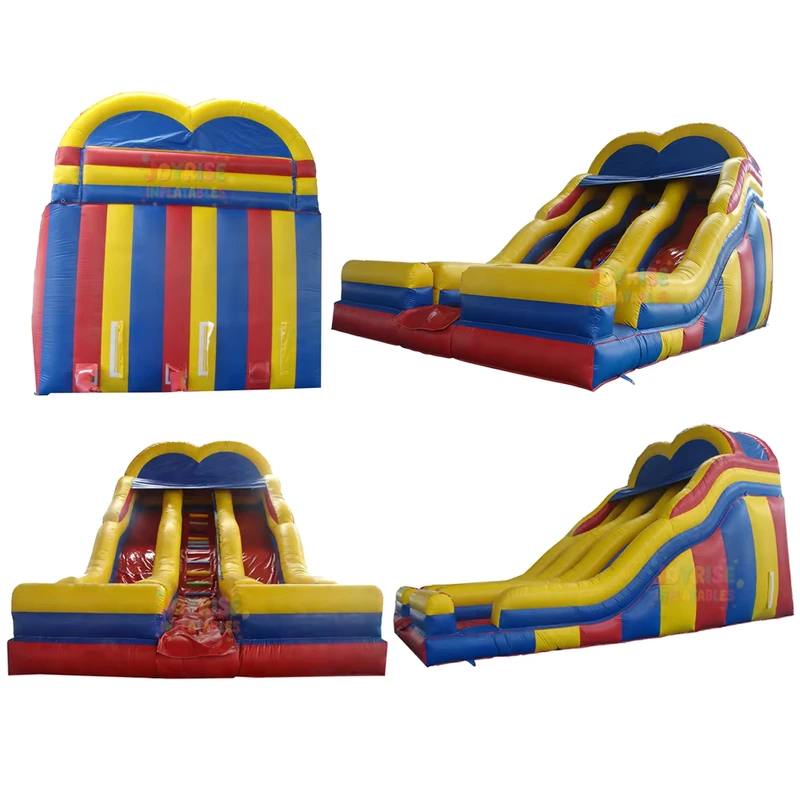 CE Certified 26ft Long PVC Inflatable Double Lane Slide Inflatable Dry Slide for Residential School Use Indoor Outdoor