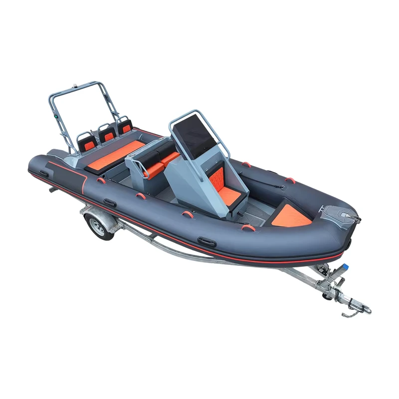 CE Certified 5.6m Aluminum Alloy Hull Rib Boat 9-10 Persons High Speed PVC Inflatable Rubber Dinghy