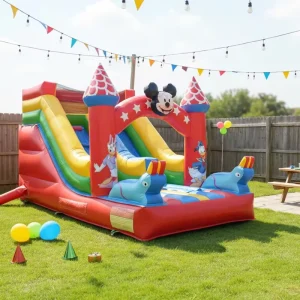 CE Certified Anti-Tear Cartoon Bouncy Castle Outdoor Kids Inflatable Dry Slide Playground Park Cartoon Inflatable Slides for Kid