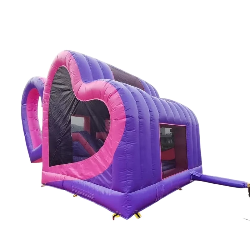 ปราสาท PVC แบบพองตัวที่มีการรับรอง CE สำหรับการใช้งานเชิงพาณิชย์ พร้อมการเย็บคู่ เครื่องเป่าลม และอุปกรณ์ซ่อม