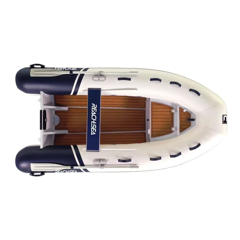 Bote Inflável RIB 320 (10.5 pés) com Casco Duplo de Alumínio, Tenders Infláveis com 2 Compartimentos de Proa