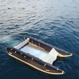 Yacht Olahraga Kecepatan Tinggi 3,8m dengan Pelapisan PVC Sisi Ganda Bersertifikat CE, Inflatable ZAPCAT untuk 4 Orang, Terbuat dari Aluminium Hypalon