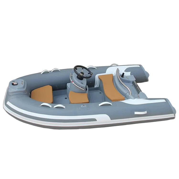 CE Certified Fiberglass RIB Boat Hypalon PVC Inflatable Design Stable Fishing Dinghy 300cm RIB 4 Persons Capacity
