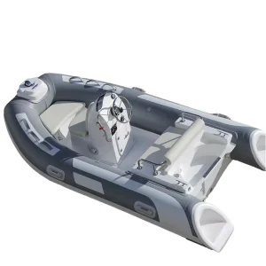 CE Certified Fiberglass RIB Inflatable Boat with Deep V Hull for Fishing Rescue 11ft
