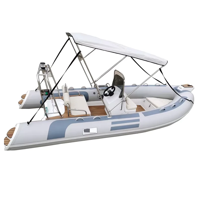 CE-gecertificeerd hoge snelheid stabiele sportjacht 1,2 mm dikke semi-rigide RIB opblaasbare boot Hypalon PVC fiberglass dinghy voor vissen