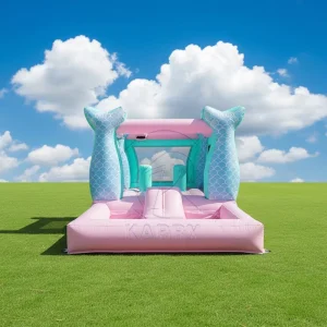 CE Certified Pink Jumping Castle Toddler Bounce House Commercial Inflatable Bouncer with Slide and Ball Pit 3 year Warranty