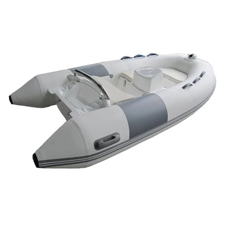 CE-zertifiziertes Rib-Boot, kleine Yacht, Angel-Yacht mit Außenbordmotor, starres Rumpf-Fiberglas-Aufblasbares Boot