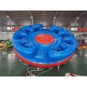 Tabung Towable Berputar Bersertifikat CE untuk Perahu, Permainan Air Inflatable PVC Tahan Lama untuk 2-3 Orang, Penggunaan Keluarga di Danau dan Laut, OEM