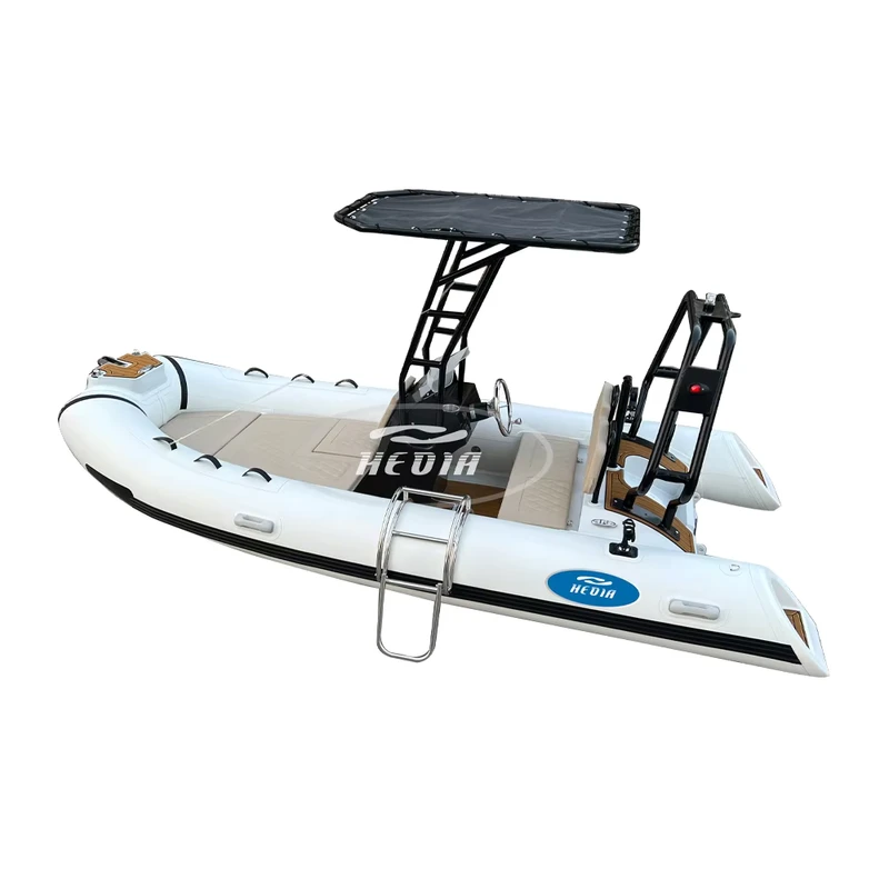 CE China Rib430 Sport Rib Boat Fiberglass Fishing Boat Rib Fishing with Outboard Motor
