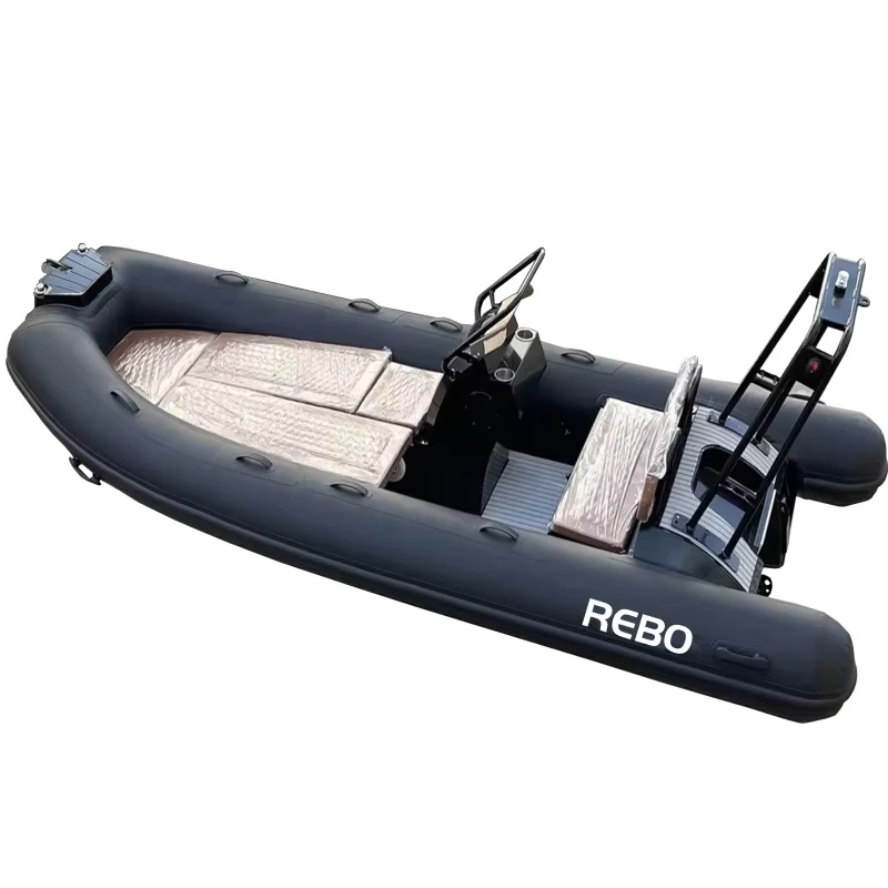 Barco Inflável RIB de Alumínio Deep V de Luxo Durável CE de 16 pés (4,8 m)