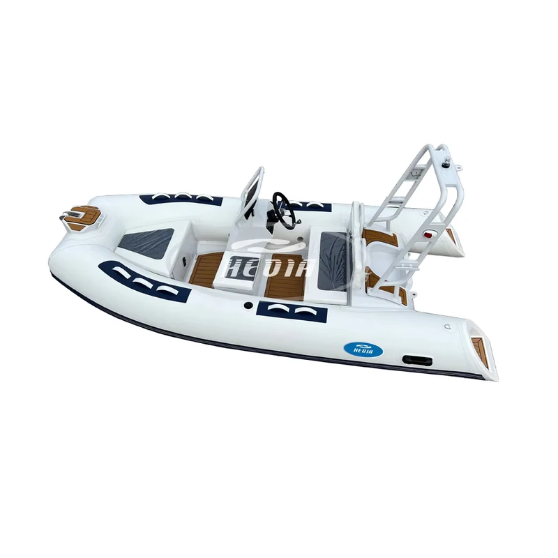 Barco Inflable de Aluminio de Lujo CE de 3.6M, Barco Inflable Hypalon Orca, Dinghy Tender Rib con Cabina para Pesca en Yate