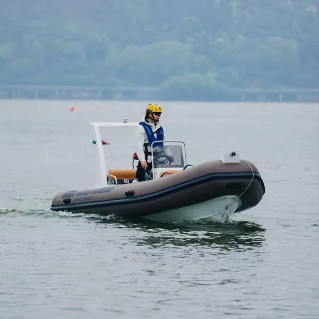 Perahu Inflatable Rigid dengan Rangka Fiberglass Desain Baru dan Sertifikasi CE RIB 520