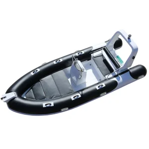 CE Rib 500 Inflatable Boat Rigid Hypalon PVC Heavy Duty Rubber Boat with Sun Deck