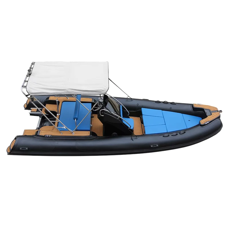 Kayak Gonfiabile con Scafo Deep-V Certificato CE 20' in PVC Fibra di Vetro con Motore Fuoribordo per Crociere Quotidiane Stabili