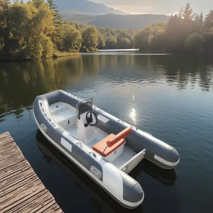 CE Certified 360cm Semi-Rigid RIB 360 Aluminum Deep-V Hull Inflatable Fishing Yacht with Hypalon PVC for Outdoor Exploration Lake Fishing Kayak
