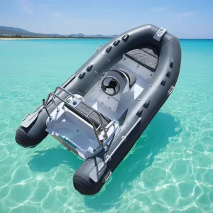 CE Rib 390C Small Rigid Hull PVC Glass Fiber Hypalon Inflatable Hull Motorboat for Rent