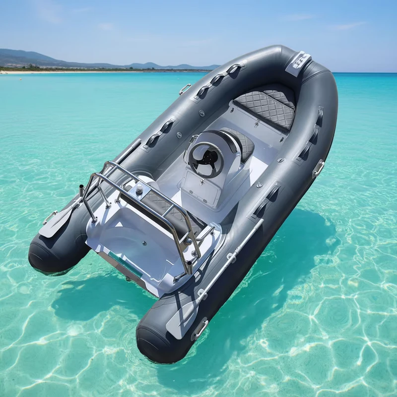 CE Rib 390C Kleiner Rigid Hull PVC Glasfaser Hypalon Aufblasbarer Rumpf Motorboot zur Miete