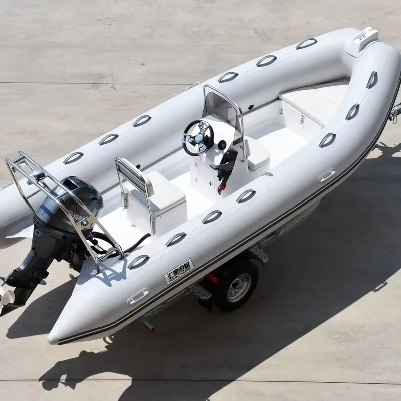Barco de Pesca Inflável de Fibra de Luxo CE Hypalon (com motores)