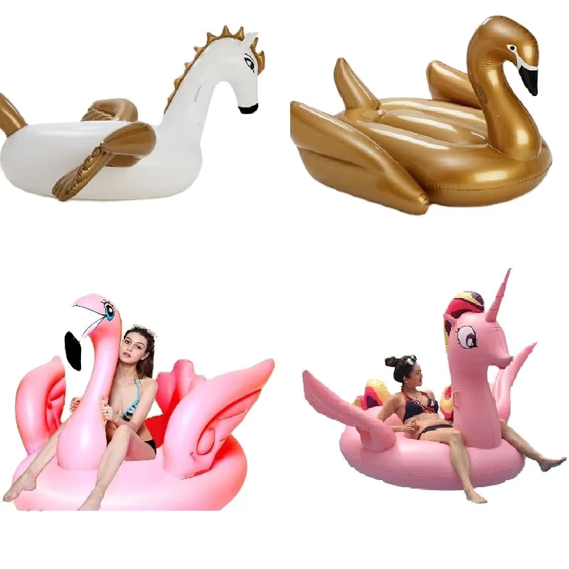 CHOOYOU Vendita enormi galleggianti da piscina gonfiabili, Cigno, Anatra, Unicorno e grandi giocattoli gonfiabili per adulti