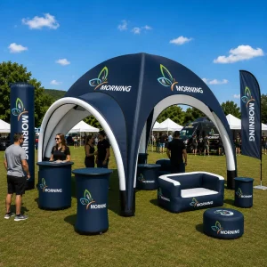 CPAI 84 Fire Retardant Inflatable Tent 10×10 Heavy Duty Oxford Cloth Promotion Pavilion for US Graduation Party